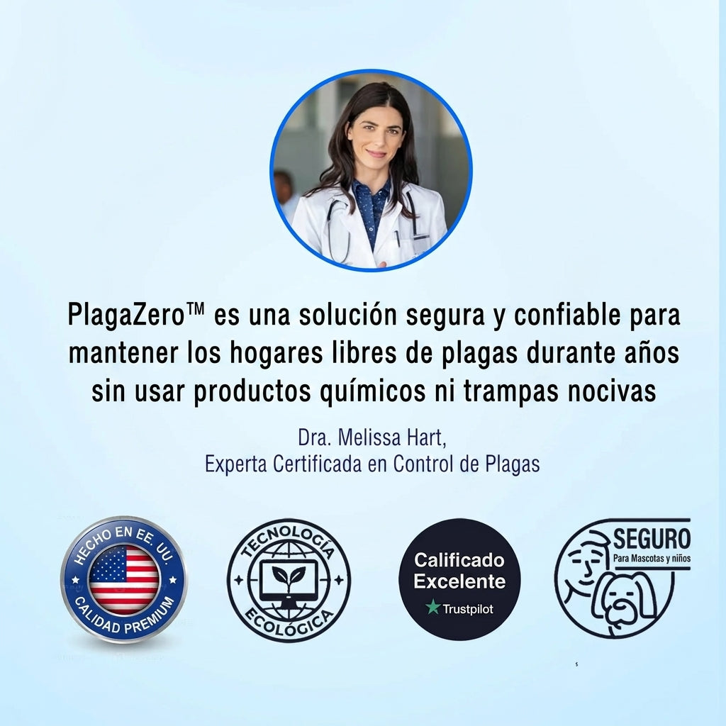 Plagazero™ Repelente de Plagas ultrasonico